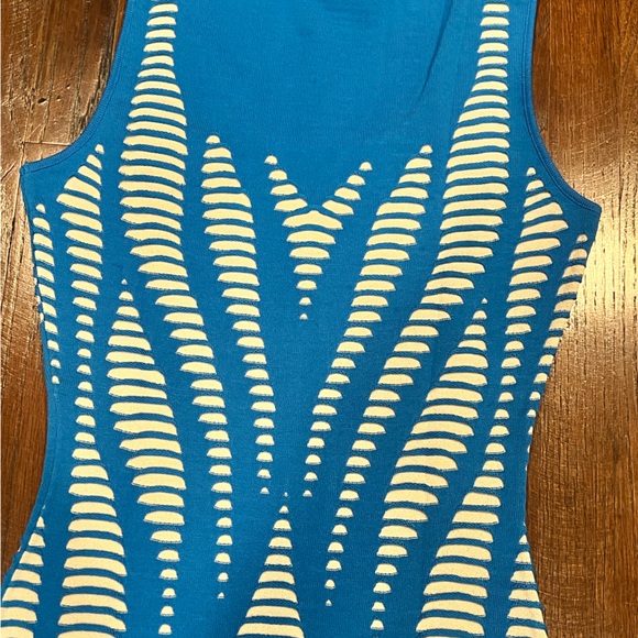 RVN Cutout Illusion Jacquard Maxi Blue Sand - Picture 8 of 12